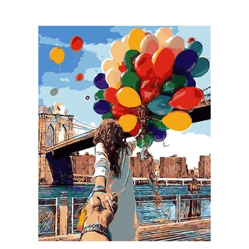 

GATYZTORY DIY Painting By Numbers Zero Basis Colouring Oil Painting HandPainted Landscape Adult Child Leisure Home Decor