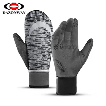 

Combined Dual-purpose Cycling Gloves Men Women MTB Road Bike Running Gloves Reflective Waterproof Touch Screen Black M L XL XXL