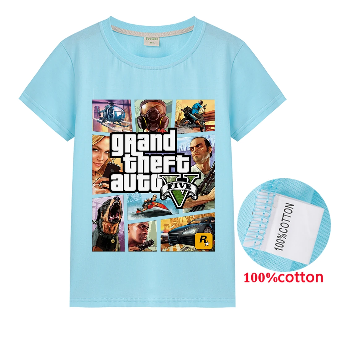 T1193 Коллекция года, детские футболки с рисунком «Grand Theft Auto Gta V 5» Детская футболка с изображением игры «GTA 5» футболки в уличном стиле, толстовки с капюшоном для мальчиков, свитер Одежда для девочек - Цвет: T1193