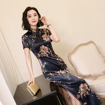 

Cheongsam Dress Qipao Long Chinese Dress Chinese Traditional Dress Chinese New Year Dress Dressxxxxl Long Dresses Evening