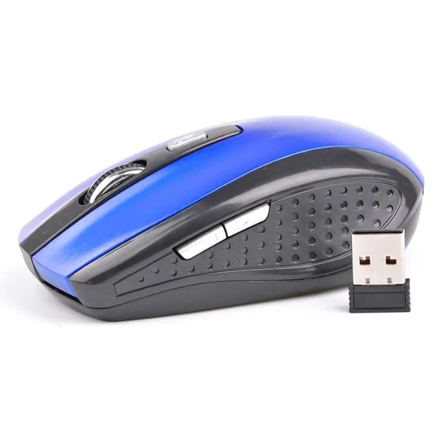 Wireless Mouse Optical Gaming 6 keys 2.4GHz Computer Mice with USB Receiver Voor Adjustable 1600DPI For Computer PC Laptop 1600DPI