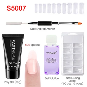 

Hot Nail Extension Gel Art Pen Tips Mould Kit Builder Makeup Tool Fashion for Women CNT 66