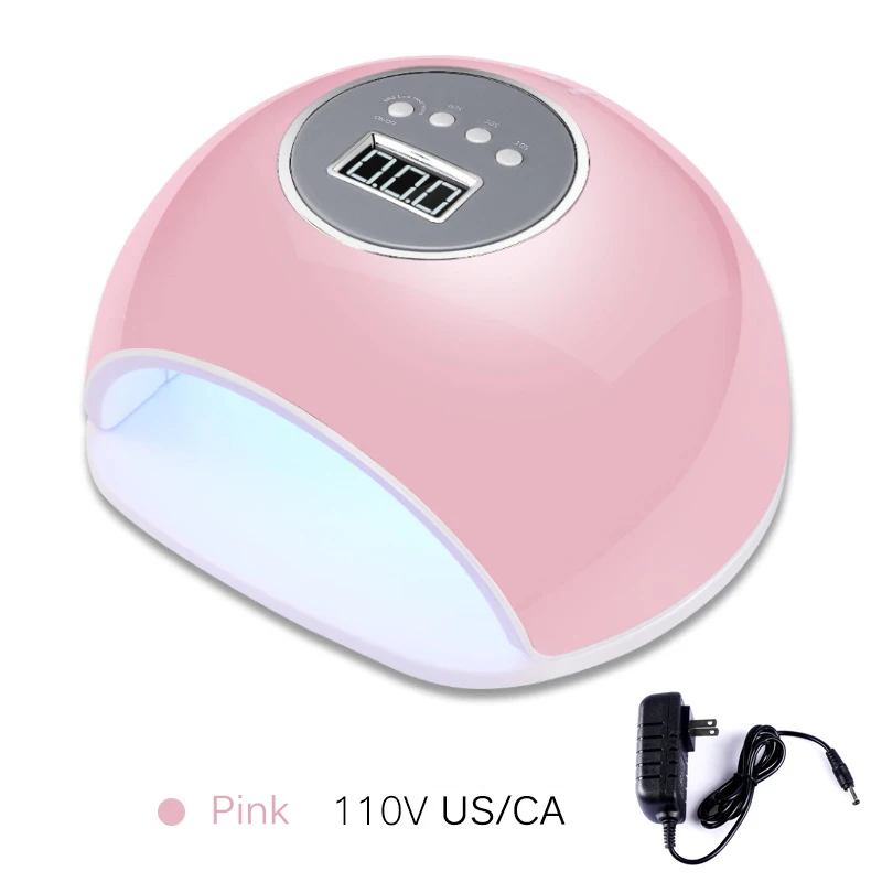 pink US 72 Вт лак для ногтей Сушилка отверждения лампа УФ светодиодный двойной источник света для всех Гель-лак Искусство Инструменты LDO99 - Цвет: pink US