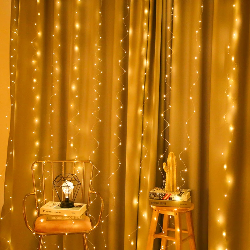 MagicLichterkette - Weihnachten LED Lichter Vorhang String Lichter Weihnachten