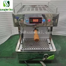Кофеварка, машина из нержавеющей стали, кофемашина, 9 бар, полуавтоматическая, коммерческая Итальянская Кофеварка, вспениватель молока