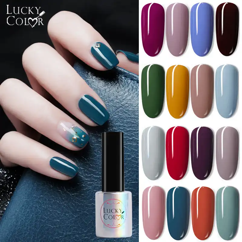 Gel Polish Nails Vernis Semi Permanant Uv Nail Art Design Varnish Manicure Luckycolor Everything For Nail Design Hot Sale Nail Gel Aliexpress
