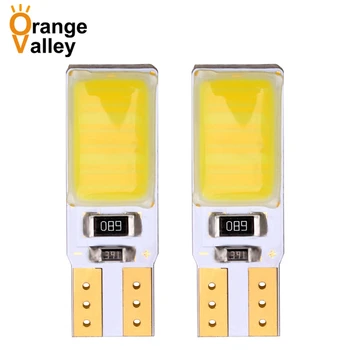 

100pcs High Bright Canbus Error Free T10 W5W COB Power No Warning Car LED Auto Wedge Lights Parking Bulb Lamp DC12V 194 501