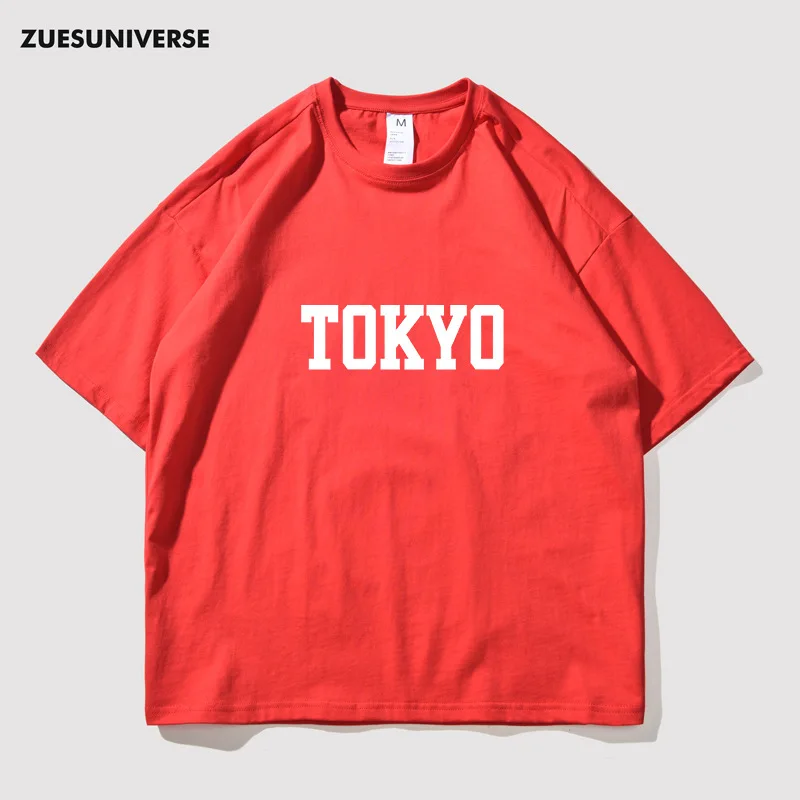 

Zues Men'S Wear Japanese-style Retro Short Sleeve Men's Fashion INS Printed Letter Simple Casual All-cotton T-shirt Loose Should
