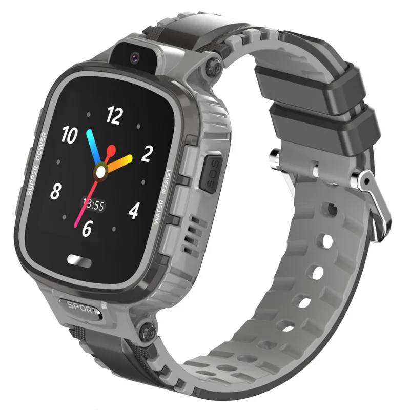 TD26 смарт детские часы IP67 Водонепроницаемый gps wifi детский трекер камера Смарт Дети SOS мониторинг позиционирования часы - Цвет: Серый