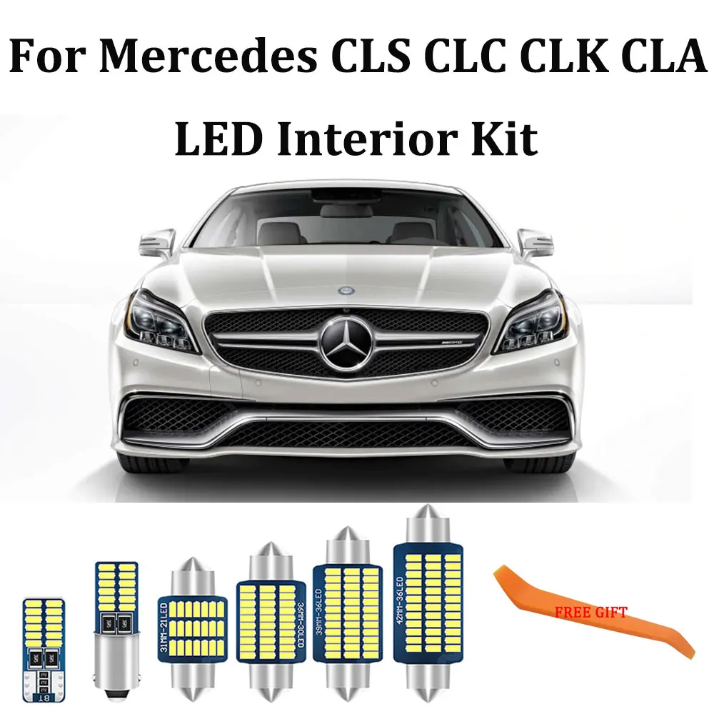 100% светодиодный ная лампа без ошибок комплект для подсветки салона Mercedes Benz CLS CLC CLK