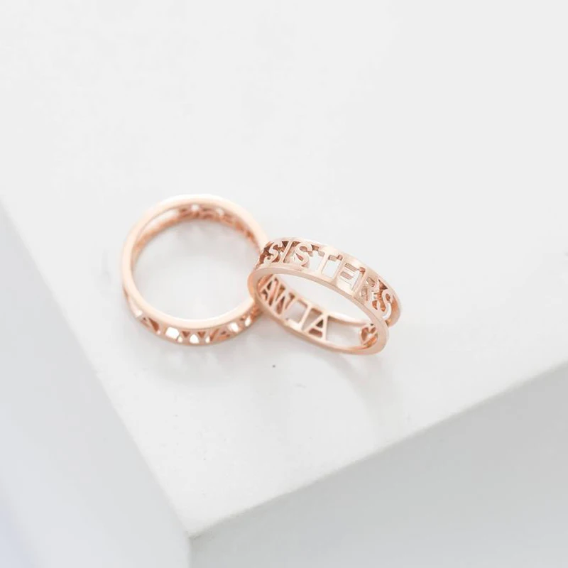 

Custom Roman Numerals Ring Silver Gold Stainless Steel Customized Modern Name Anillos Date Anniversary Ring Personalized Gifts