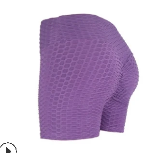 Новые женские шорты для йоги, компрессионные шорты для плавания, спорта, фитнеса, йоги - Цвет: Фиолетовый
