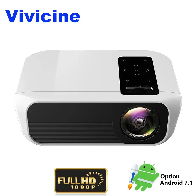  Vivicine Newest T8 Full HD ProjectorOptional Android 9.0 HDMI USB PC 1080p LED Home Theater Project