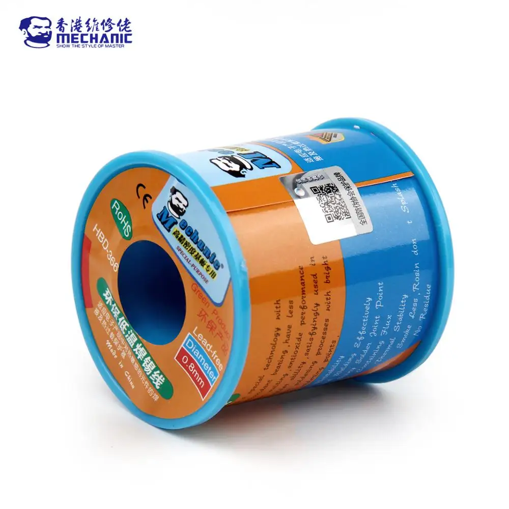 MECHANIC 400g 0 3/0 4/0 5/0 6/0 8 мм канифольный сердечник без свинца 210 ℃ температура