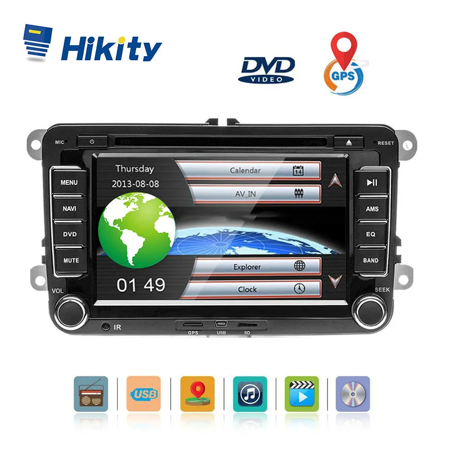 Hikity 2 DIN автомагнитола 7 дюймов Автомобильный DVD gps Радио стерео плеер для Volkswagen MattwayT6 Beetle Scirocco Sharan Kadi Amarok Golf