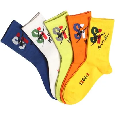 5pairs Hyrax trends женские носки с героями мультфильмов яркие цвета смешные носки Харадзюку хлопок комфорт письмо дамы счастливые моды tide носки - Цвет: 5pairs