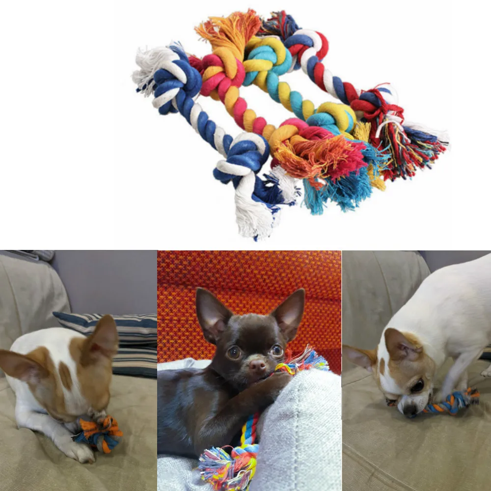 Toy Pet-Supplies Puppy Bone Funny-Tool Pets Dogs Chew Cotton 1pcs Rope-15cm Braided Pet-Dog