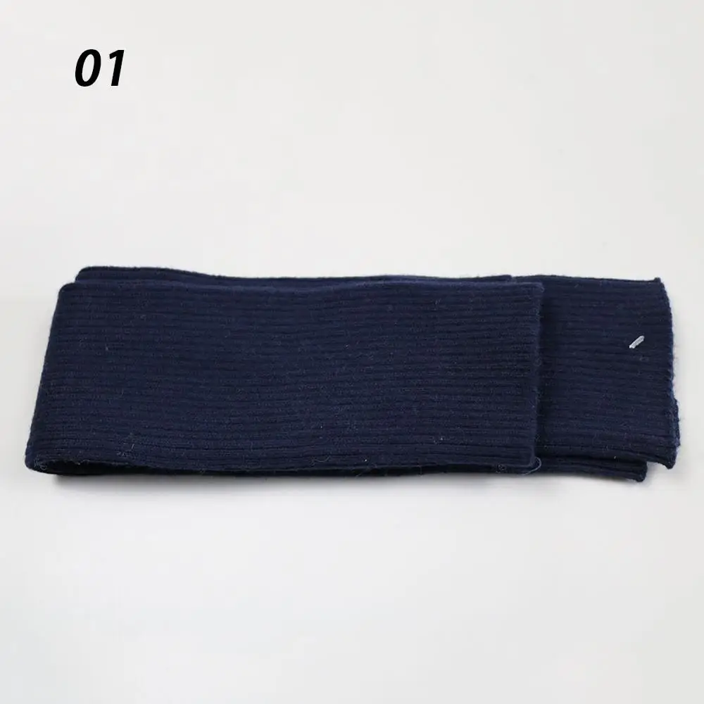 01-Navy Blue Sparsil, женские осенние кашемировые вязаные перчатки длиной до локтя, одноцветные мягкие перчатки без пальцев 40 см, длинные теплые рукавицы handschoe Femal - Цвет: 01-Navy Blue