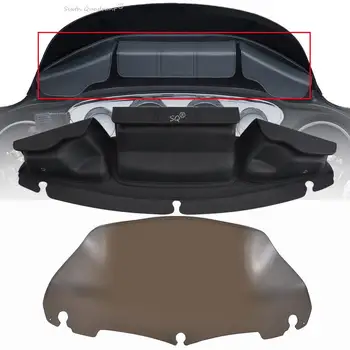 

9" Somke Windshield Three-Pocket Fairing Pouch Windshield Bag Fits for Harley Electra Street Glide Touring Bike 2014-2018