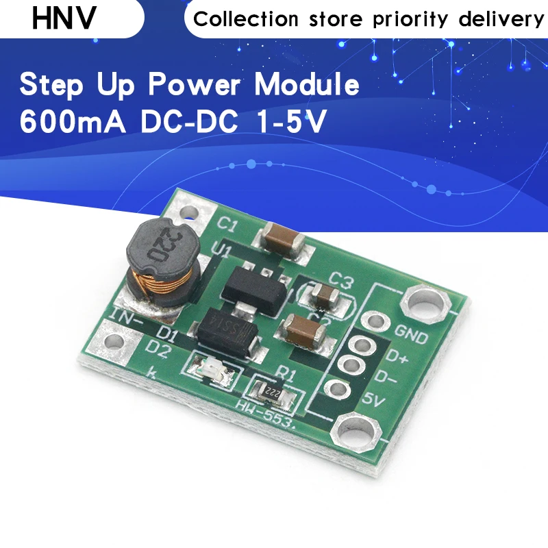 600 мА DC-DC Mini Step Up Модуль питания от 1-5 в до 5 В | Электронные компоненты и