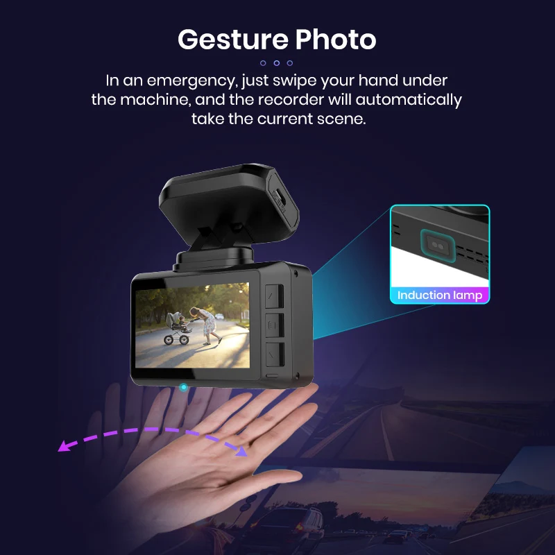 Junsun S595 4K Dash Cam жестовая фотография WiFi Автомобильная камера Dashcam 3840*2160P 30FPS Ultra HD DVR