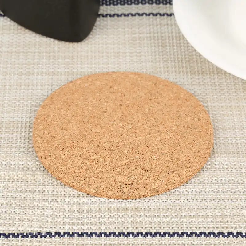 1pcs Heat Insulation Round Cork Plain Coaster Coffee Wine Drink Tea Cup Mat Pad Household Office Mat Non Slip Tablewarecoasters