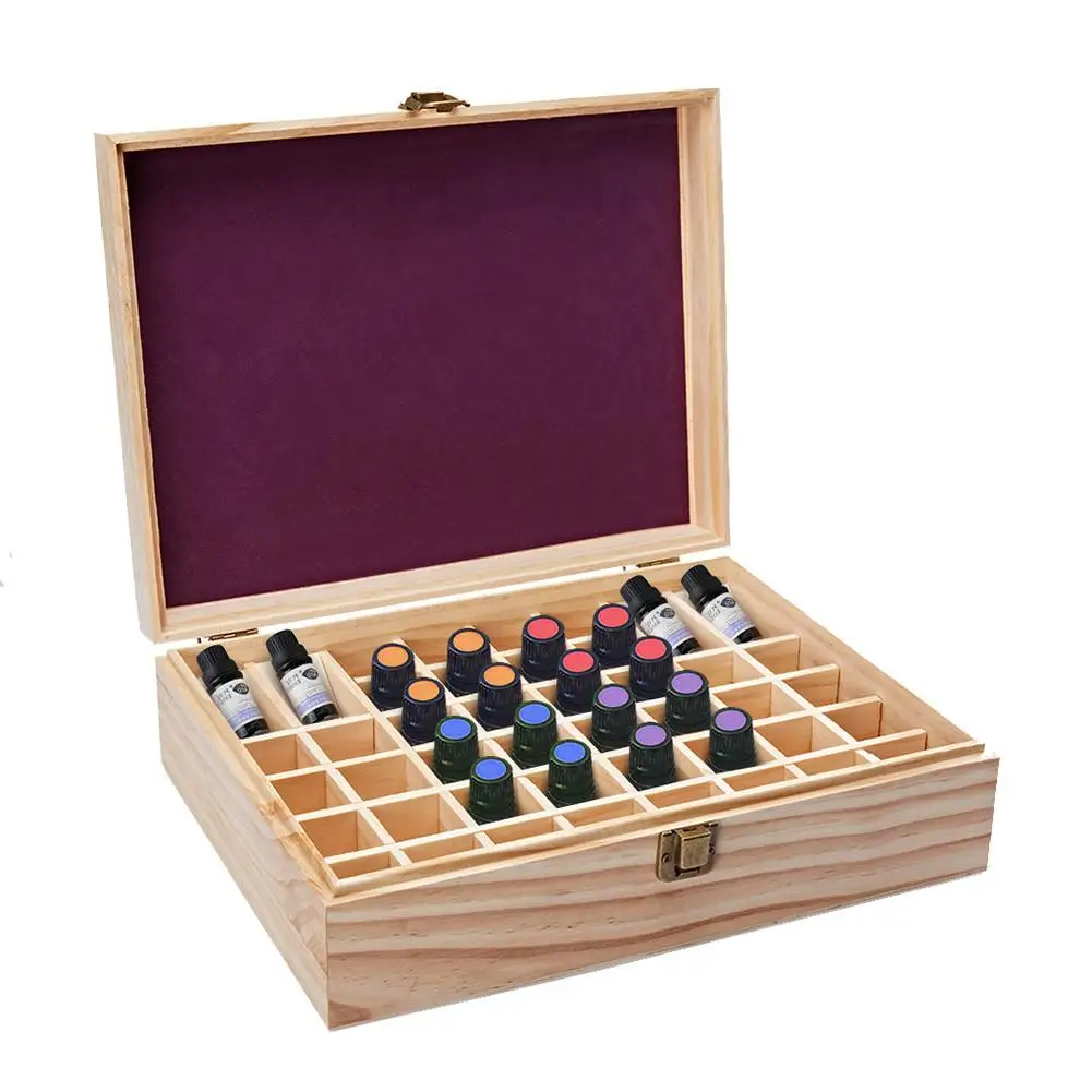 48 слот ящик для бутылок эфирного масла деревянный домашний ювелирный чехол для эфирного масла органайзер для ароматерапии Съемный держатель бутылки