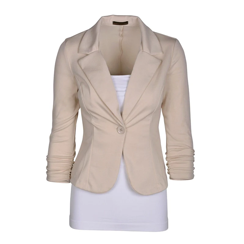 Najtaniej Madam odzież OLWPIRNCESS Slim blezer, kurtka praca kobiet damski garnitur oficjalny czarny jednoprzyciskowy biznesowa marynarka elegancka