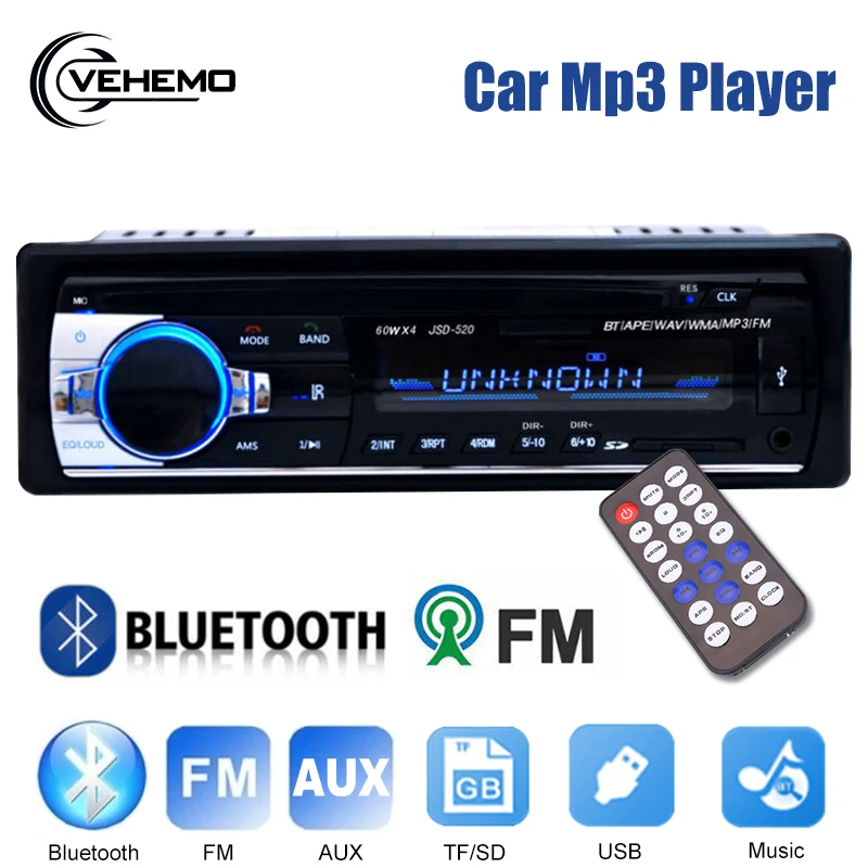 Автомобильный Mp3 радио плеер Автомобильный Bluetooth MP3 Премиум JSD-520 JSD-520 3 дюйма 2,0 универсальный
