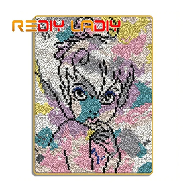 ZD480 Latch Hook Rug Snowman Cartoon Crocheting Carpet Rug Acrylic Yarn Sofa Cushion Mat DIY Carpet Rug Home Decor Arts& Crafts - Цвет: ZD480