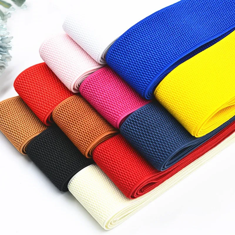 

50mm Thickened Elastic Bands Colorful Rubber Elastic Waistband DIY Handmade Sewing Garment Jacket Pants Belt Accessories 1meter