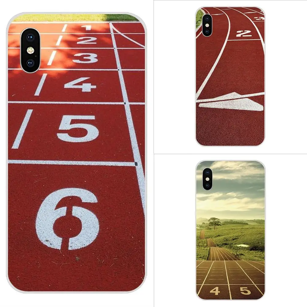 TPU чехол для телефона Apple iPhone 4 4s 5 5C 5S SE 6 6S 7 8 Plus X XS Max XR Легкая спортивная дорожка