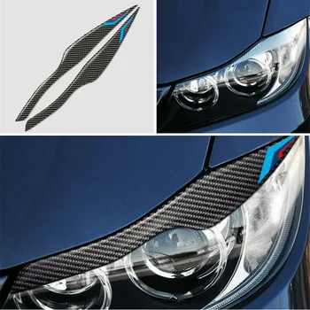 

Decorative Headlight eyebrow trim Parts Double sided Carbon Fiber For BMW 3 Series E90 E92 E93 Front Accessory