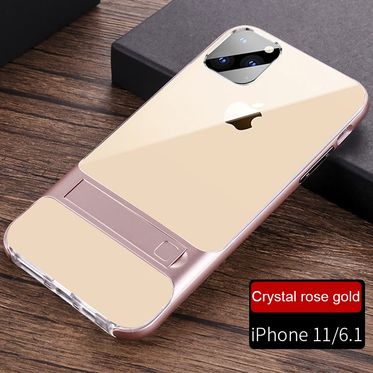 Для iPhone11 5,8 6,1 6,5 модная прозрачная Скоба из ТПУ+ PC двухслойный армированный ударопрочный чехол для телефона