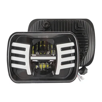 

2pcs 5x7inch Car Lamp Turn Signal Easy Install DRL Sealed Beam 400W H4 LED Headlight Super Bright Styling For Wrangler YJ XJ
