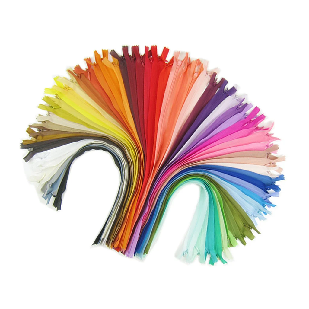18Pcs 16 Inch Nylon Coil Zippers Bulk for Tailor Sewing Crafts, Assorted Colors