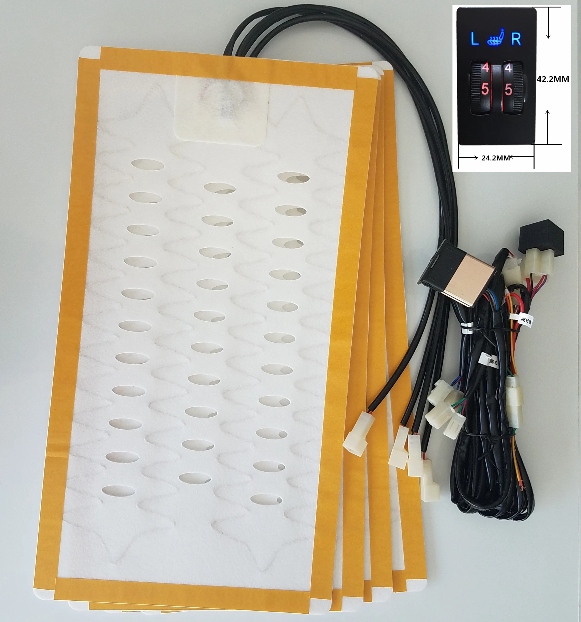 

Qualified non-woven fabrics Universal Dual-Dial Switch Seat Heater one switch for two seats warm for any 12v automobiles