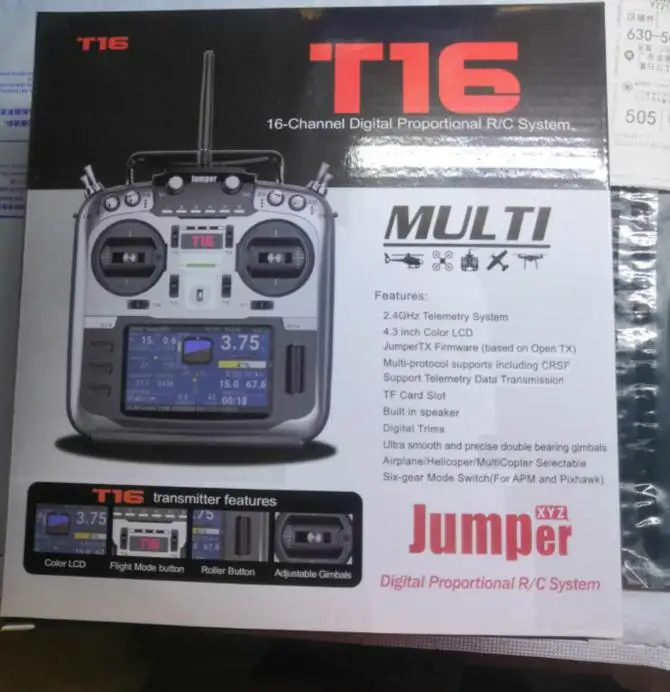 Jumper Origina T16 Pro V2 16CH 2.4GHz New Hall Sensor Gimbals Built-in Multi-Protocol Module Radio Transmitter OpenTX