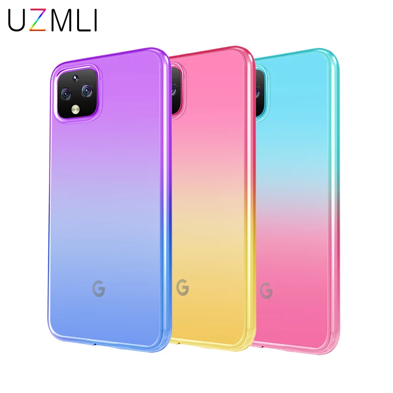 Ультратонкий двухцветный мягкий чехол из ТПУ с градиентом для Goolge Pixel 4 4XL