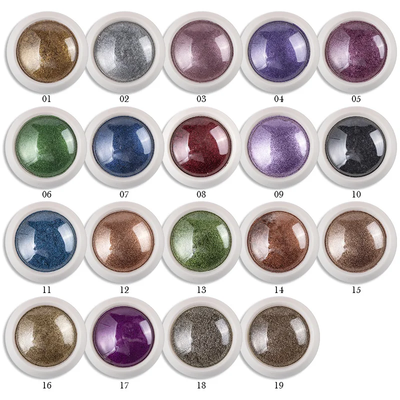 (1Jar With a Free brush) Nail Glitters Mirror Effect Powder 3D Rub Metallic Color UV Gel Polish Manicure Chrome Dust 0.5g | Красота и
