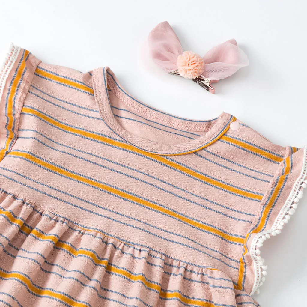 Baby Girls Dress kids Sleeveless Striped Country Dress Princess Dress Cute Kids Dresses For Girls Toddler Infant Dress