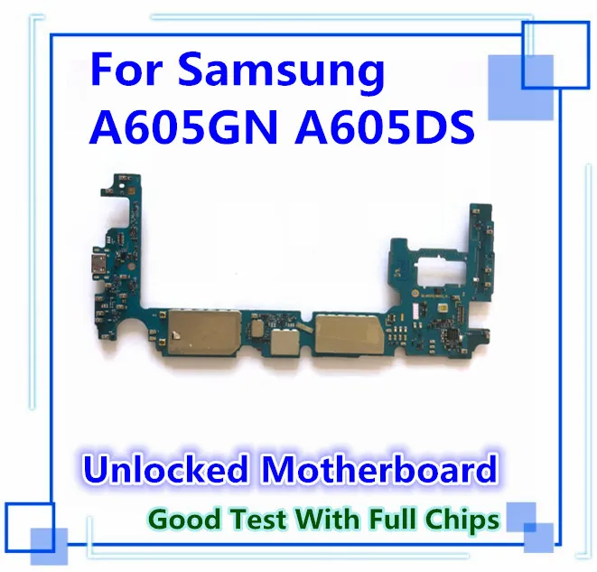 Для samsung Galaxy A6+ A605GN A605DS материнская плата разблокированная A605GN A605DS карта Поддержка Android материнская плата оригинальная замененная плата
