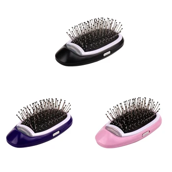 

New Ionic Electric Hairbrush Negative Ions Hair Brush Anti-Static Portable Hair Massager Brush 3 Colors