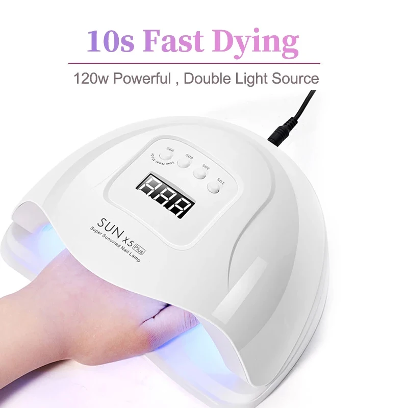 

120 UV LED Lamp for Nails Lamp Powerful Professional Dryer for Gel Polish Drying Lamp for Nails Dryer 42 LEDs Lamp for Manicure