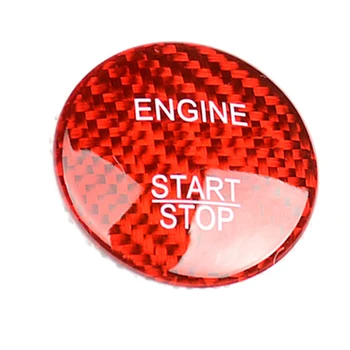 

Dustproof Car Engine Carbon Fiber Button Sticker Interior Decorative Duarble Removable Adhesive Start Stop Cover For Benz