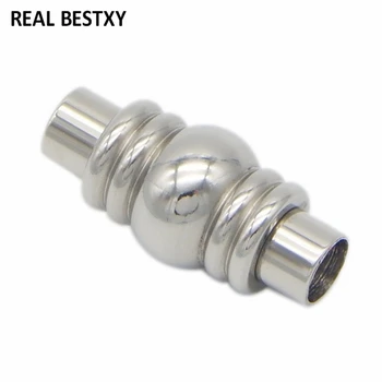

20pcs/lot engrave logo hole:2/3/4/5/6/7/8mm Magnetic Clasps Stainless Steel Connectors For DIY Bracelet Jewelry Making Component