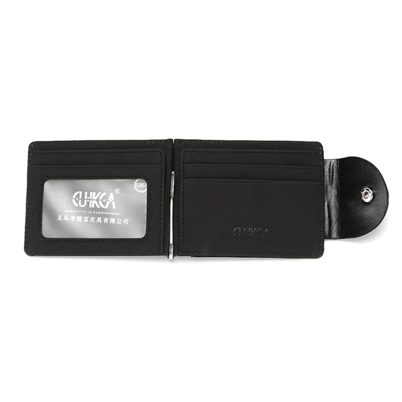 Men Pu Leather Card Clip Fashion Card Holder Clutch Bag Money Bag Mini Wallet Male Minimalist Purse Hombres Billetera