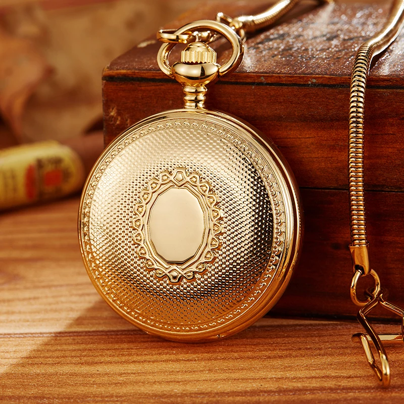 Vintage Unisex Fashion Mechanical Pocket Watch Men Hand Wind Simple Pocket & Fob Watch Luxury Male Clock Chain