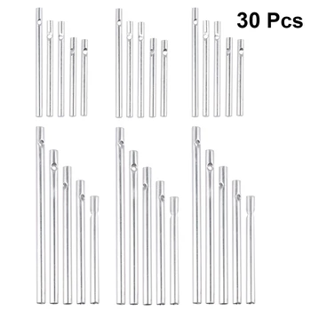 

30Pcs Aluminum Wind Chime Tubes Set Silver Tone Empty Wind Chime Making Kit for Home Garden Outdoor Hanging Decorations