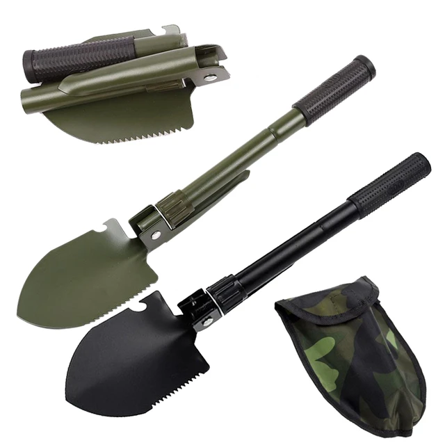 Pelle Militaire Pelle Pliante Camping Extérieur Pelle Survie Outils de  Jardin Vert Ou Noir 